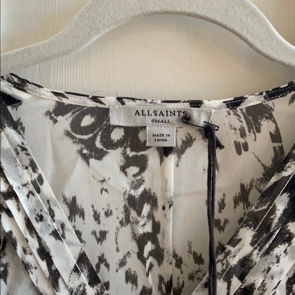 ALL SAINTS Sheril Printed Crossover Top NWT Size S - Picture 7 of 8